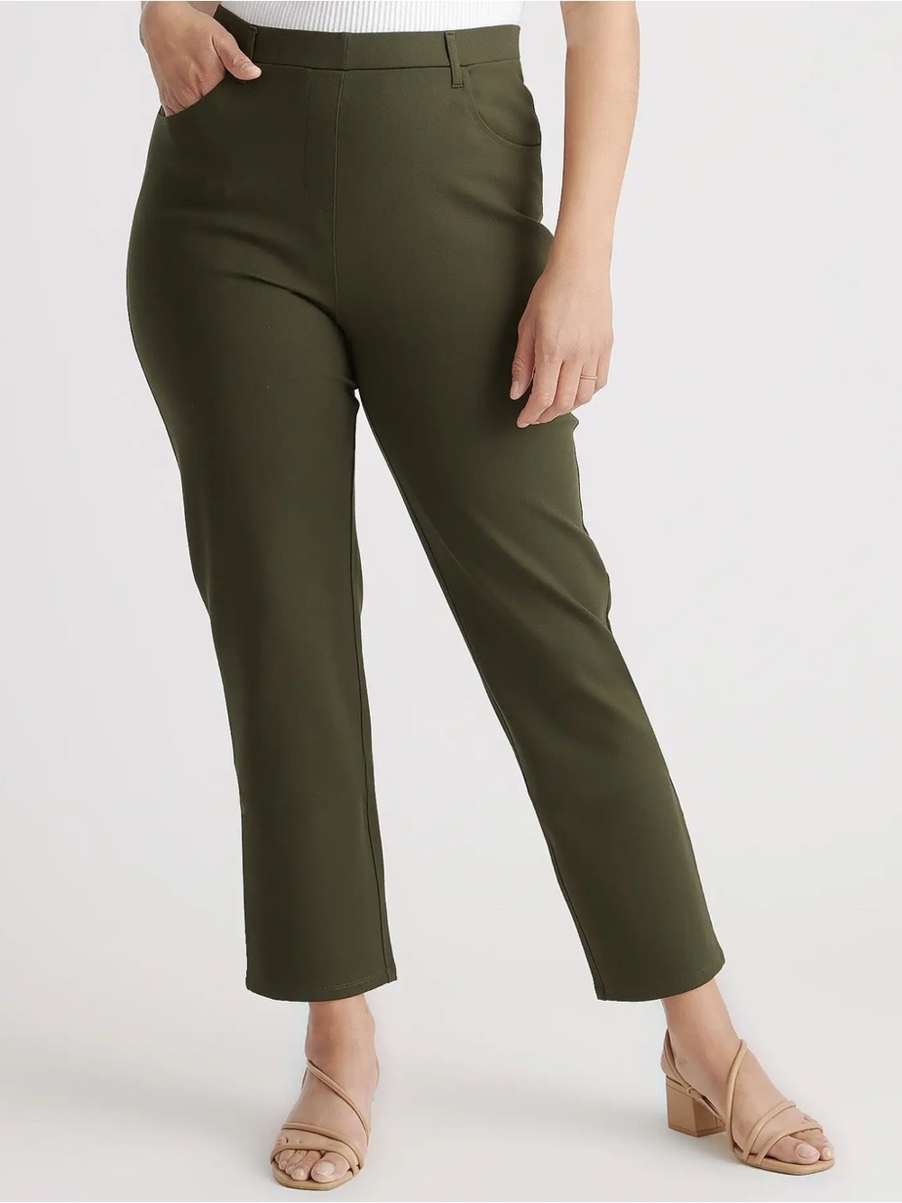 Quince Ultra-Stretch Ponte Straight Leg 4-Pocket Pants, XL
